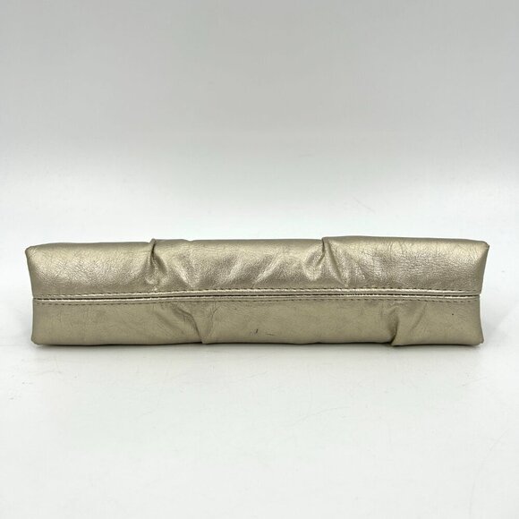 GUNNE SAX Vintage Gold Metallic Pleated Small Hand Clutch Purse - Picture 5 of 13